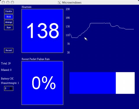 Heart Rate application using my own graphics library