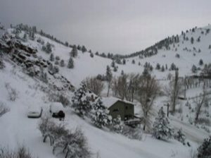 A winter day looking at our snow covered valley