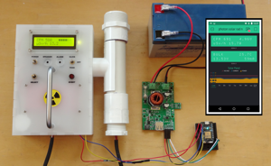 Demo with DIYgeiger, Photon and makerPower