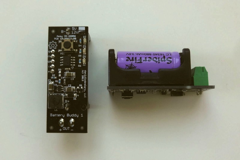 Battery Buddy 1 PCB top and side view