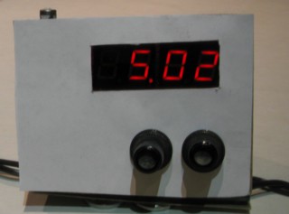 LED DVM front showing LED readout