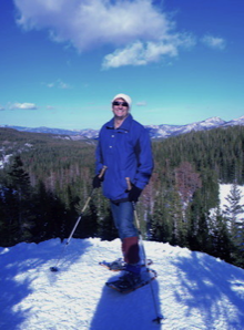 Me on snowshoes on a gorgeous winter day