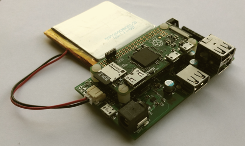 Solar Pi Platter with LiPo battery