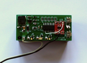 Close-up of hacked board