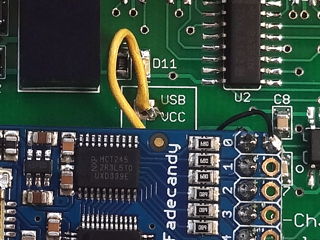 VUSB connected to OctoController PCB