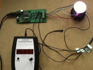 Temperature monitor with LED driver