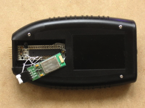 Guts mounted in plastic enclosure